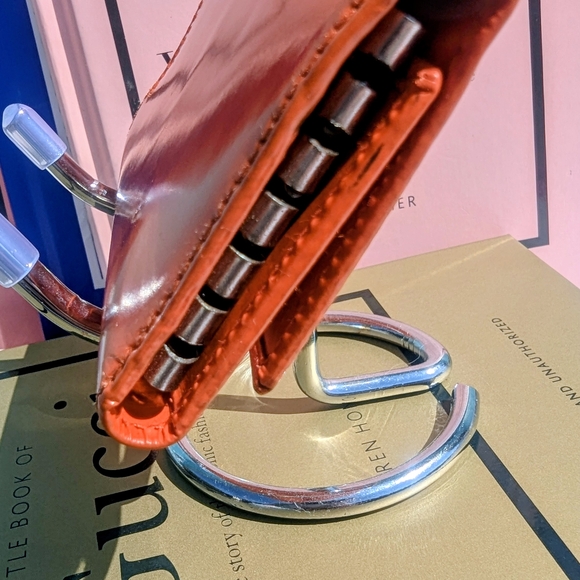 Gucci Blood Orange (red in some lighting) Leather Key Holder - 4 Loop